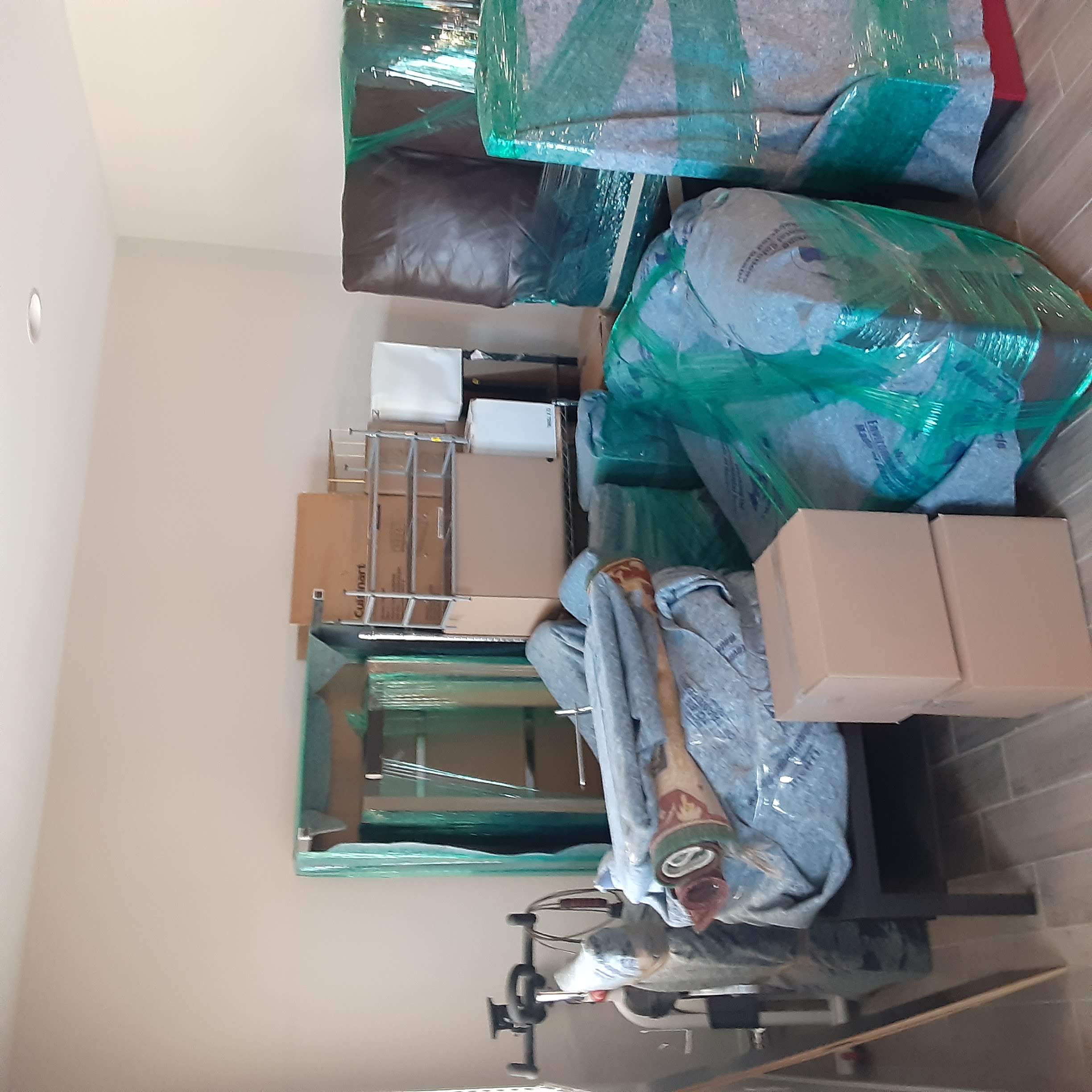 Packed and organized moving items ready for transport